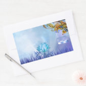 ブルーバードブルーポンドバード 長方形シール (封筒)