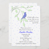 ブルーバードベビーシャワー招待状 招待状 (正面/裏面)