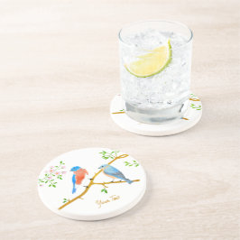 ブルーバードホワイトサンドストーンラウンドコースター コースター