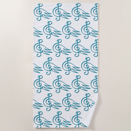 ブルーバードミュージック ビーチタオル (正面)