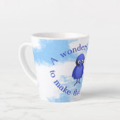 ブルーバードモチベーション カフェラテマグ (左アングル)