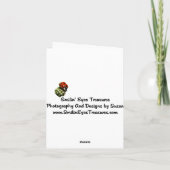 ブルーバードモノグラムイニシャルS エレガント ノートカード (裏面)