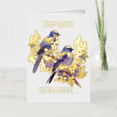 ブルーバードラブズ結婚ズ 箔グリーティングカード (正面)