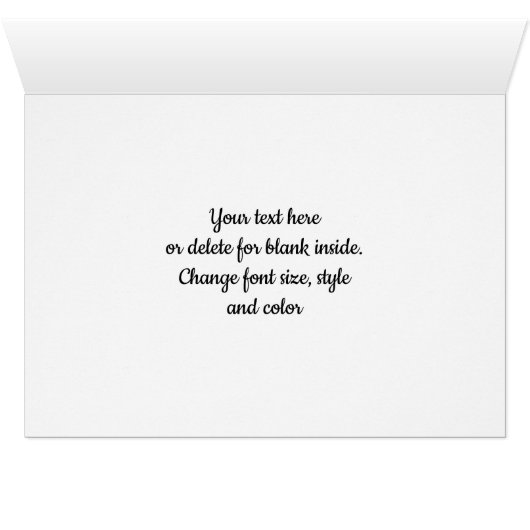 ブルーバードラブブルーハートパーソナライズされたフォトカード (内部横(下))