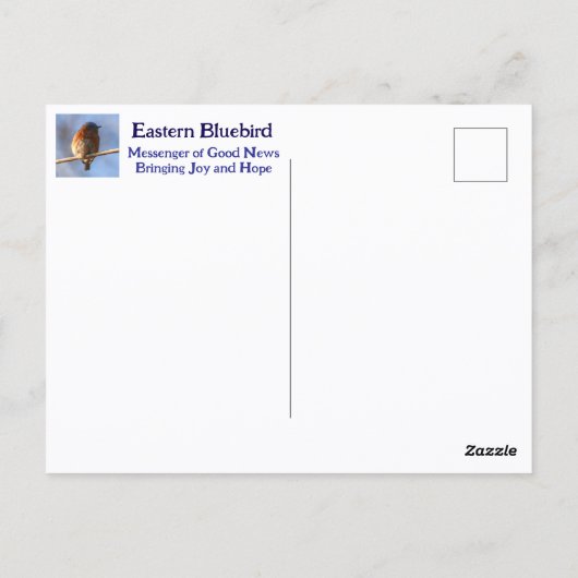 ブルーバードルミの引用文写真を歌いたい ポストカード (裏面)