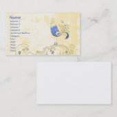 ブルーバードレトロフローラファインアート 名刺 (正面/裏面)