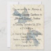 ブルーバードワイルドライフアニマル結婚式招待状 招待状 (裏面)