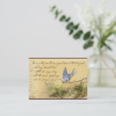 ブルーバードヴィクターヒューゴ引用文名刺 名刺 (スタンド正面)