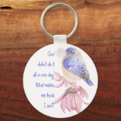 ブルーバード引用文ストレスしない、すべてを行うことができない キーホルダー (正面)