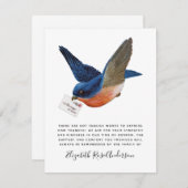 ブルーバード悔やみや弔慰葬儀記念 サンキューカード (正面/裏面)