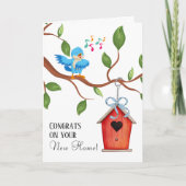 ブルーバード新居おめでとうグリーティングカード カード (正面)