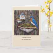 ブルーバード新生児カード カード (黄色い花)