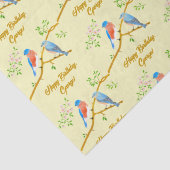 ブルーバード淡い色のイエローティッシュペーパー 薄葉紙 (詳細)