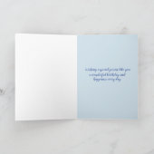 ブルーバード紅葉ハッピーバースデー カード (内部)