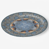 ブルーバード自然アーパーソナライズされたトパーティー ペーパープレート (アングル)