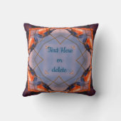 ブルーバード自然抽象芸術アーパーソナライズされたト クッション (裏面)