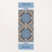 ブルーバード自然抽象芸術アーパーソナライズされたト ヨガマット (正面)