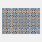 ブルーバード自然抽象芸術万華鏡のように千変万化するパターン ラッピングペーパーシート (正面)