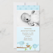 ブルーバード誕生のお知らせ 案内状 (正面)