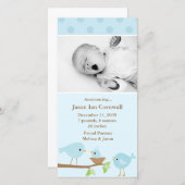 ブルーバード誕生のお知らせ 案内状 (正面/裏面)