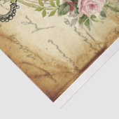 ブルーバード&さくらんぼブロッサムアンティーク紙デクページ 薄葉紙 (詳細)