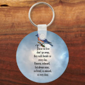 ブルーバード「とても愛された」詩 キーホルダー (正面)