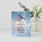 ブルーバード「とても愛された」詩 ポストカード (スタンド正面)