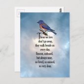 ブルーバード「とても愛された」詩 ポストカード (正面/裏面)