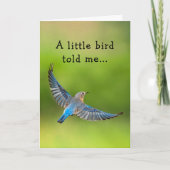 ブルーバード・オブ・ハッピーバースデー カード (正面)