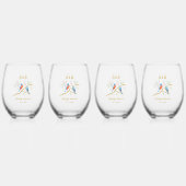 ブルーバード ステムなしワイングラス (正面)