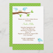 ブルーバード&ネストベビーシャワー招待状 招待状 (正面/裏面)