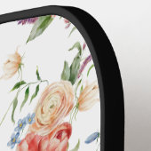 ブルーバード&ピンク花柄 ピックルボールラケット (左詳細)