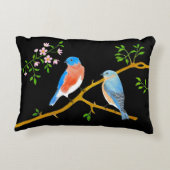 ブルーバード ブラック アクセント ピロー (裏面)