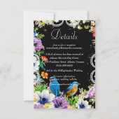 ブルーバード&ボタニカル結婚詳細囲い 招待状 (正面)