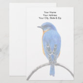 ブルーバード 便箋 (正面/裏面)