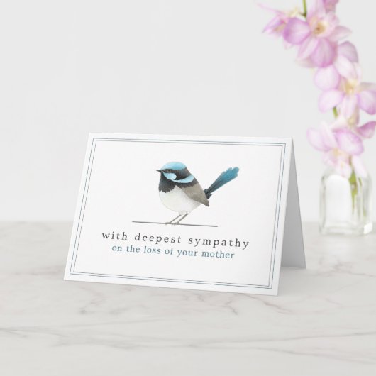 ブルーバード – 母の喪失のシンプル悔やみや弔慰 カード (蘭)