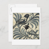 ブルーバード(w/c紙で) ポストカード (正面/裏面)