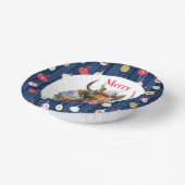 ブルーバーブルズクリスマスハイランダーカウズ ペーパーボウル (傾斜あり)