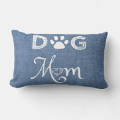 ブルーバーラップドッグ母ランバーピロー ランバークッション (正面)