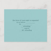 ブルーバーンウッド国デイジー結婚の対応RSVP インビテーションポストカード (裏面)