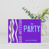 ブルーバー（ユダヤ教の）バル・ミツバーパーティー 招待状 (スタンド正面)