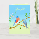 ブルーバ淡い色のードブルー&グリーンフラットカード カード (正面)