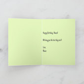 ブルーバ淡い色のードブルー&グリーンフラットカード カード (内部)