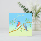 ブルーバ淡い色のードブルー&グリーンフラットカード カード (スタンド正面)