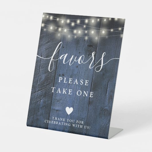 ブルーバ素朴ンウッドストリングライト 台座サイン (正面)