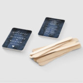 ブルーバ素朴ンウッドボホ結婚式 プログラム ハンドファン (組立なし)