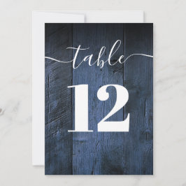 ブルーバ素朴ンウッドボーホテーブル番号 招待状