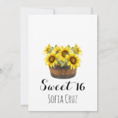 ブルーバ素朴ンサンフラワースウィート16招待状 招待状 (裏面)