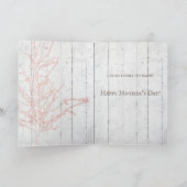 ブルーバ素朴ードネスト母の日 カード (内部)