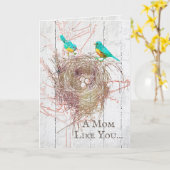 ブルーバ素朴ードネスト母の日 カード (黄色い花)